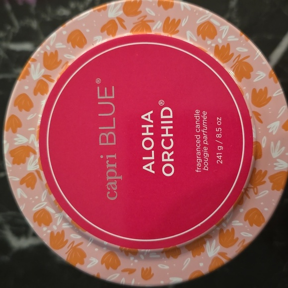 ❤️BUY 5 GET 3 FREE Aloha Orchid Pattern Play Petite Jar Capri Blue 8oz - Picture 6 of 10